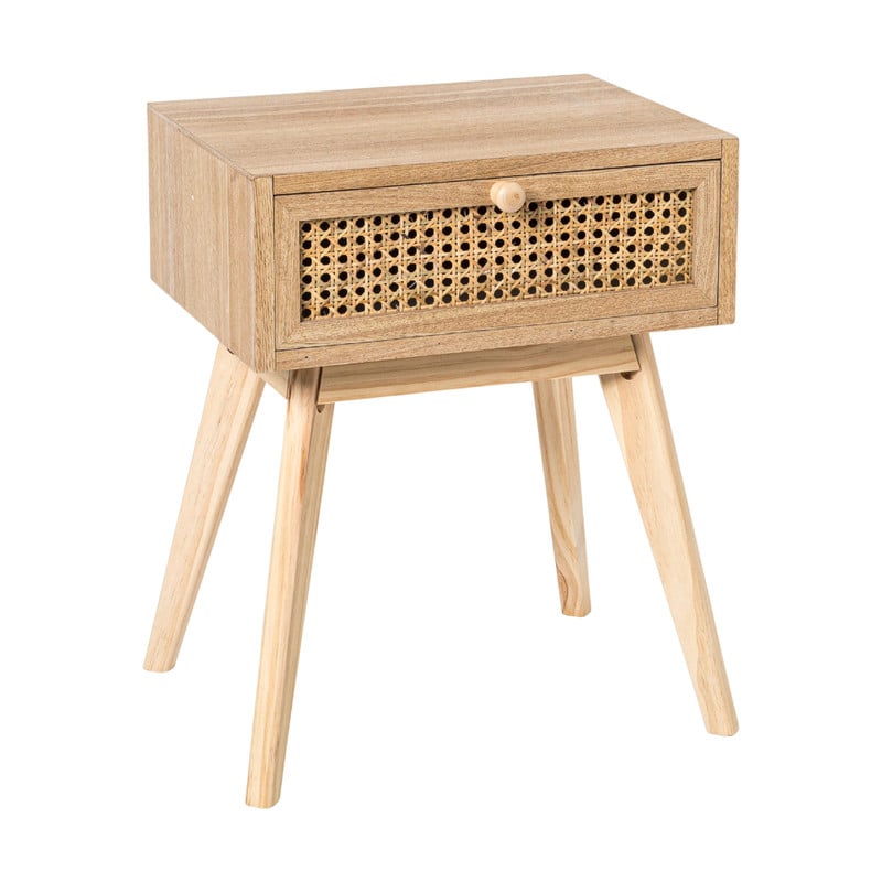 Nachtkastje Java met lade - bruin - 50x40x30 cm