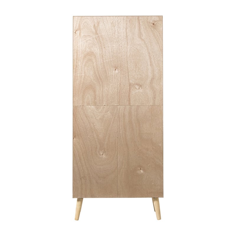 Kast Java met deurtje en vakken - bruin - 160x70x33.5 cm