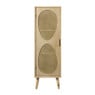 Kast Flores hoog met ovalen vlakken - bruin - 125x40x37.5 cm