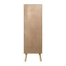 Kast Flores hoog met ovalen vlakken - bruin - 125x40x37.5 cm