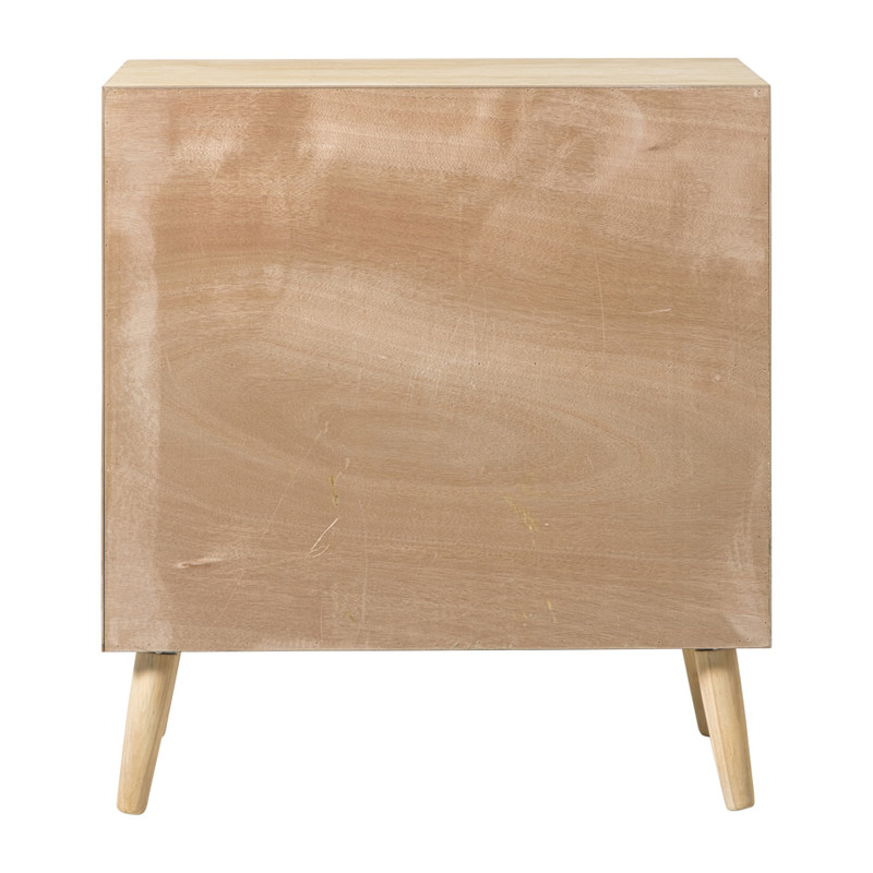 Kast Flores met ovalen vlakken - bruin - 78x70x37.5 cm