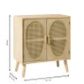 Kast Flores met ovalen vlakken - bruin - 78x70x37.5 cm
