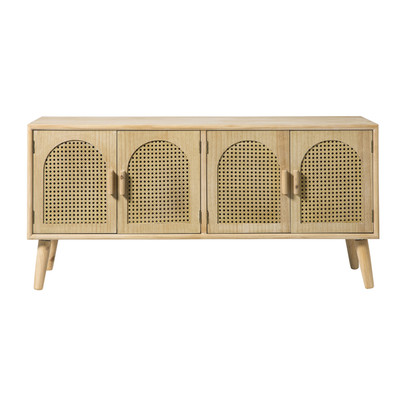 Dressoir Flores met ovalen vlakken - bruin - 55x120x40 cm