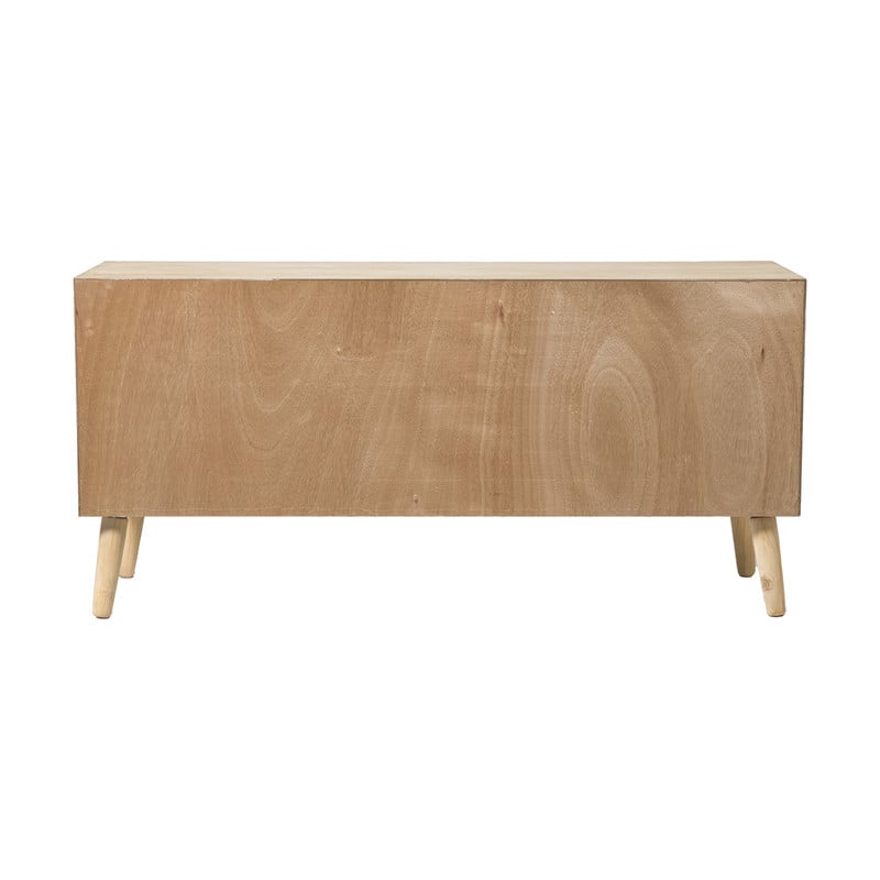 Dressoir Flores met ovalen vlakken - bruin - 55x120x40 cm