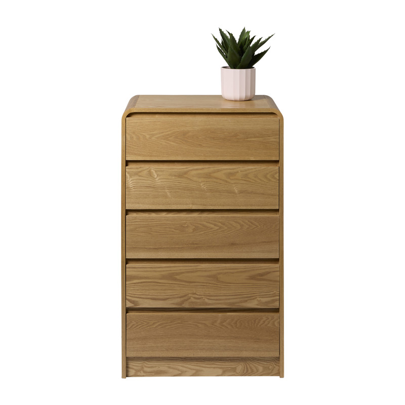Ladekast Lennon 5laden - naturel - 60x35x100 cm