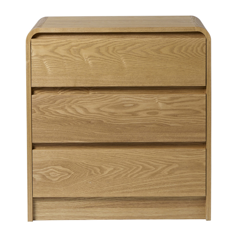 Ladekast Lennon 3laden - naturel - 60x35x65 cm
