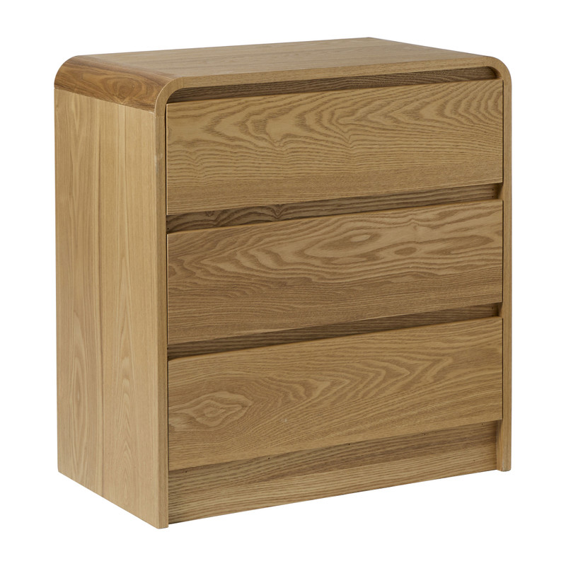 Ladekast Lennon 3laden - naturel - 60x35x65 cm