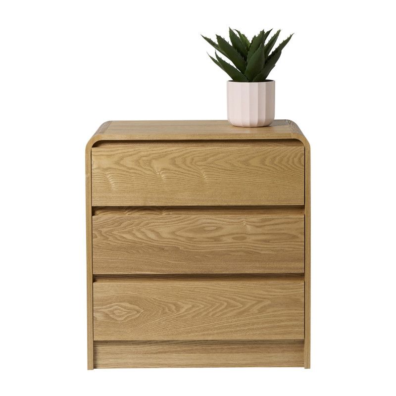 Ladekast Lennon 3laden - naturel - 60x35x65 cm