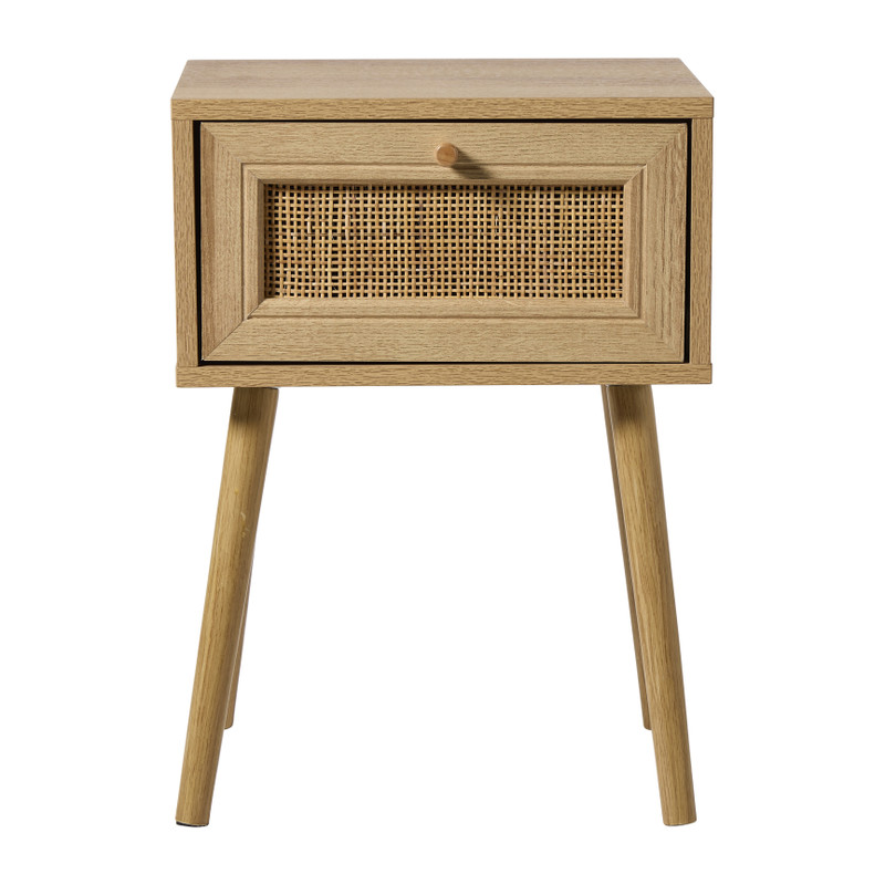 Webbing nachtkastje Batavia - bruin - 55x39x30 cm