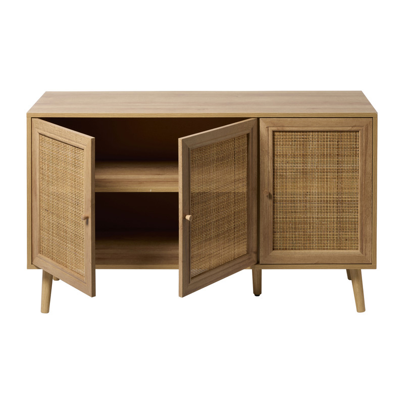 Webbing dressoir Batavia - bruin - 70x120x39 cm