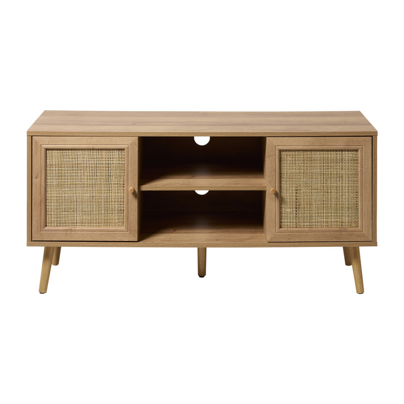 Webbing tv-meubel Batavia - bruin - 56.5x120x39 cm