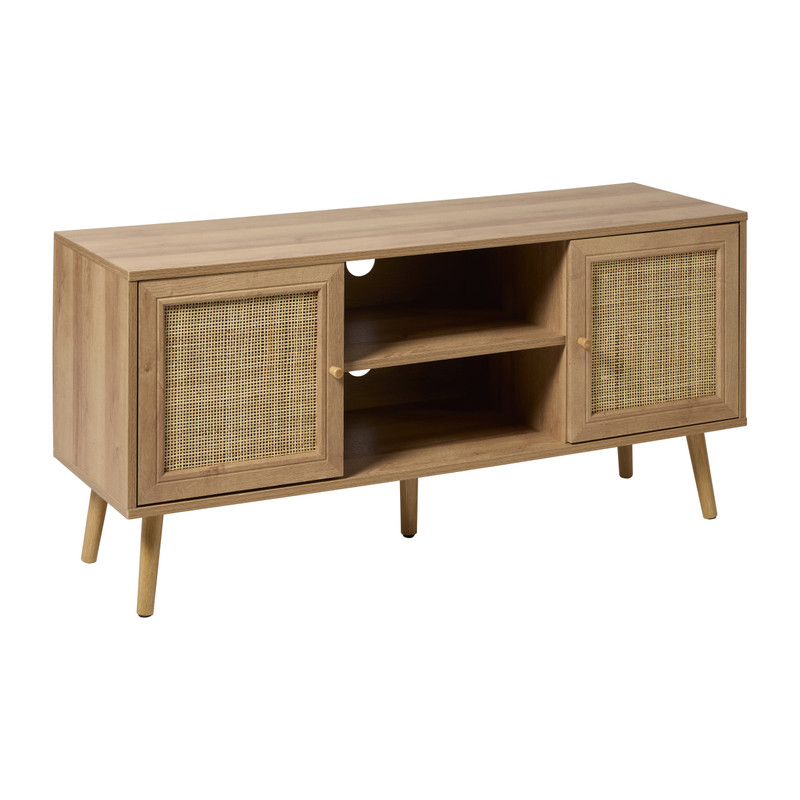 Webbing tv-meubel Batavia - bruin - 56.5x120x39 cm