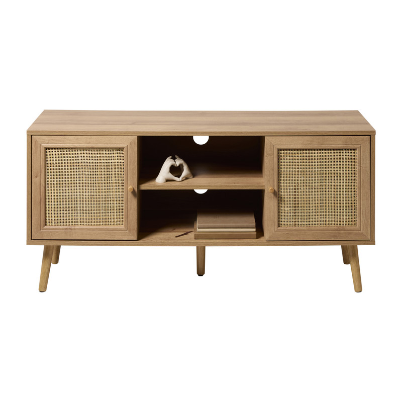 Webbing tv-meubel Batavia - bruin - 56.5x120x39 cm