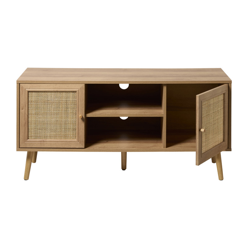 Webbing tv-meubel Batavia - bruin - 56.5x120x39 cm