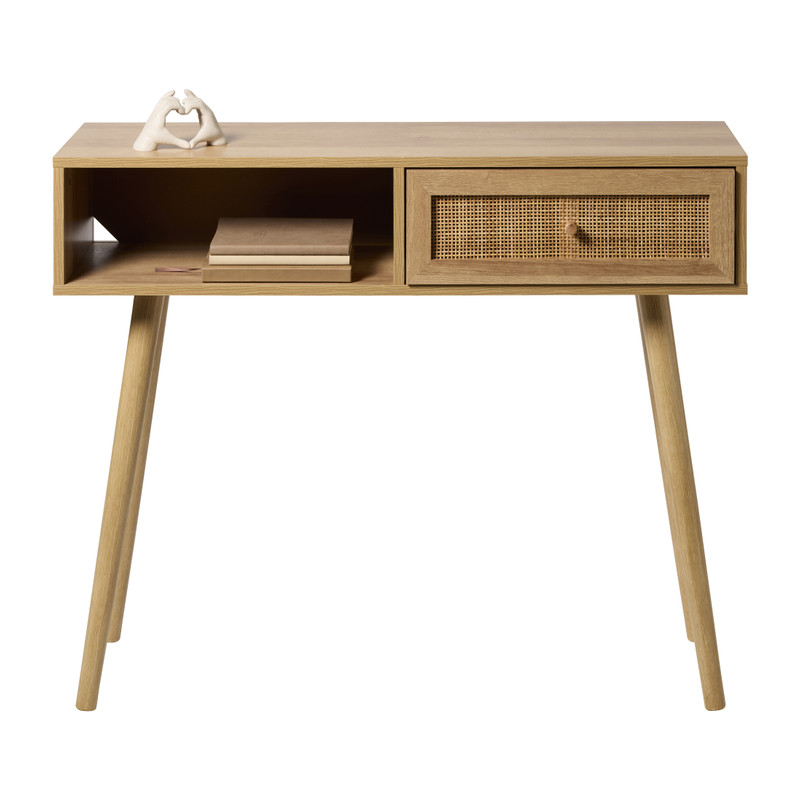 Webbing sidetable Batavia - bruin - 81x100x30 cm