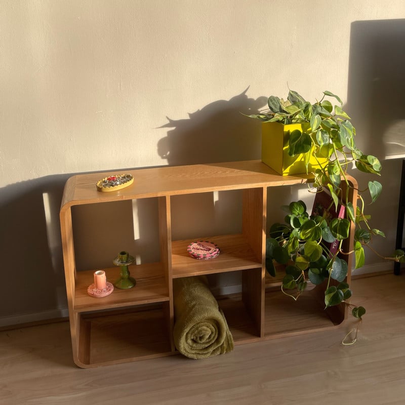 Vakkenkast Lennon 6 vakken laag - bruin - 60x98x25 cm