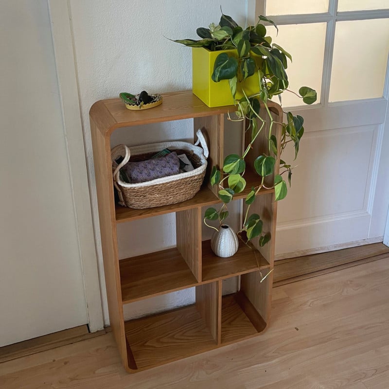 Vakkenkast Lennon 6 vakken laag - bruin - 60x98x25 cm