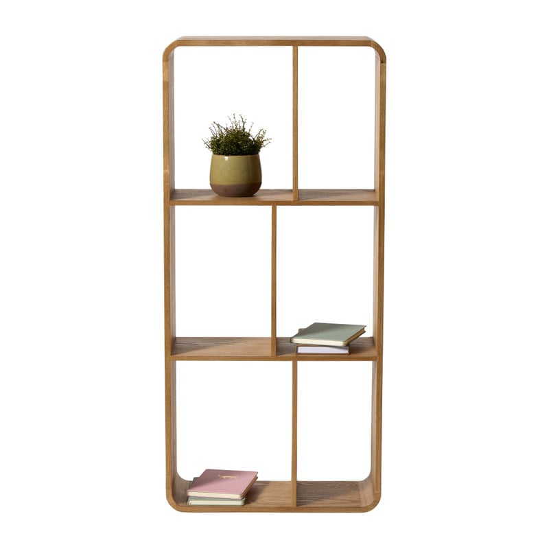 Vakkenkast Lennon 6 vakken - bruin - 120x55x25 cm