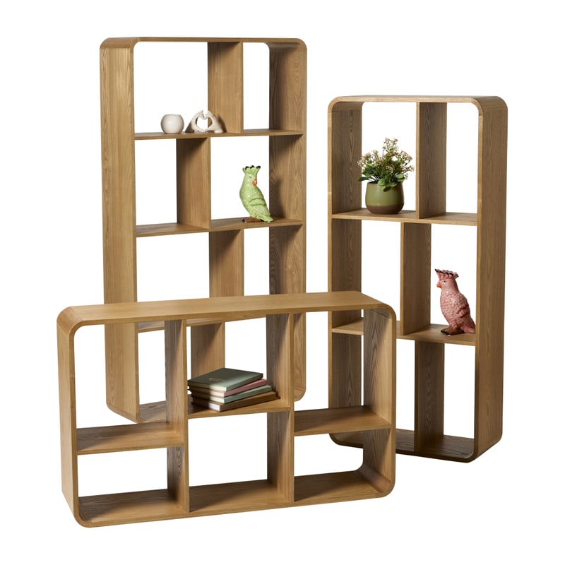 Vakkenkast Lennon 6 vakken - bruin - 120x55x25 cm