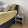 Nachtkastje stripes - zwart/wit - 40.5x35x35 cm