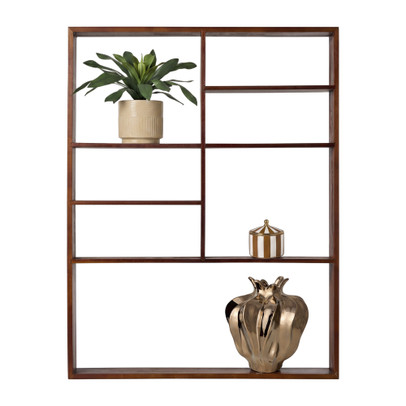 Wandkast met vakken Dex - donkerbruin - 78x60x12 cm