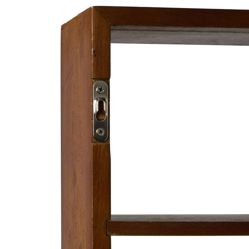 Wandkast met vakken Dex - donkerbruin - 78x60x12 cm