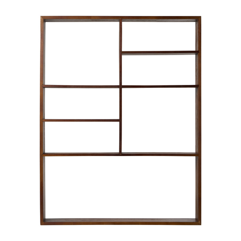 Wandkast met vakken Dex - donkerbruin - 78x60x12 cm