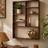 Wandkast met vakken Dex - donkerbruin - 78x60x12 cm
