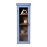 Vitrinekast 1 deur - blauw - 80x30x15 cm