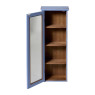 Vitrinekast 1 deur - blauw - 80x30x15 cm