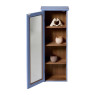 Vitrinekast 1 deur - blauw - 80x30x15 cm
