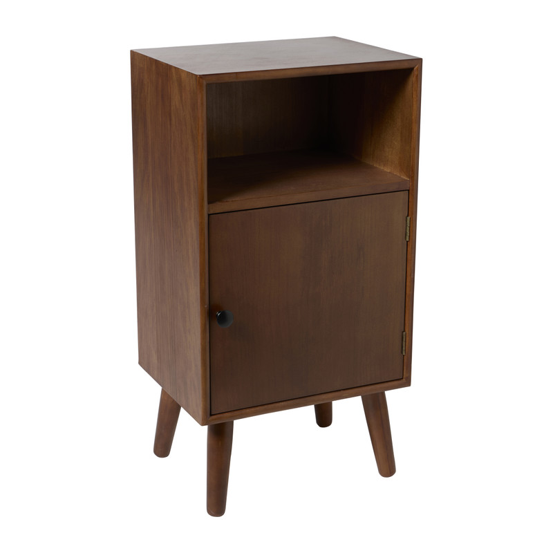 Nachtkastje retro - donkerbruin - 76x40x31.5 cm
