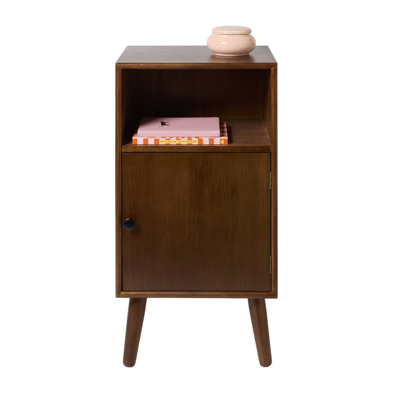 Nachtkastje retro - donkerbruin - 76x40x31.5 cm
