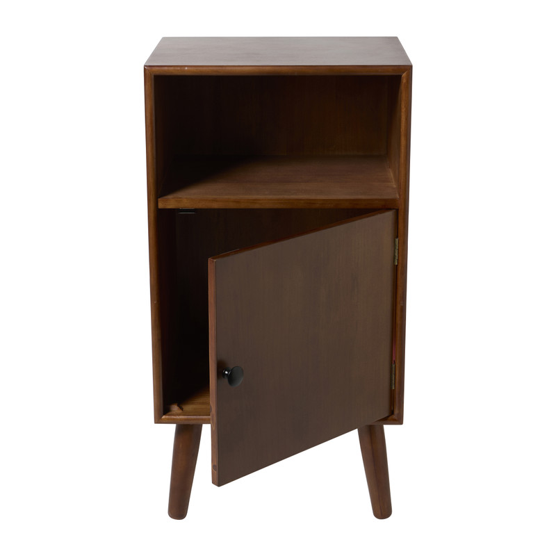 Nachtkastje retro - donkerbruin - 76x40x31.5 cm
