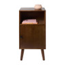 Nachtkastje retro - donkerbruin - 76x40x31.5 cm