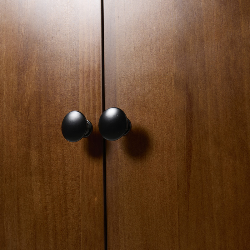 Kastje retro met 2 deuren - donkerbruin - 76x60x31.5 cm