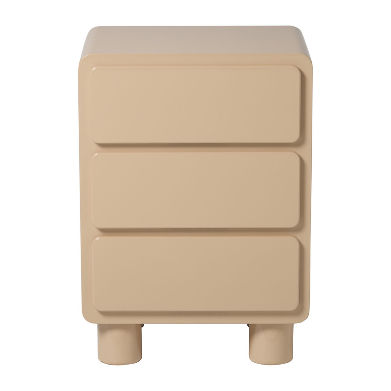 Kastje hoogglans 3ldn - beige - 40x31x56 cm
