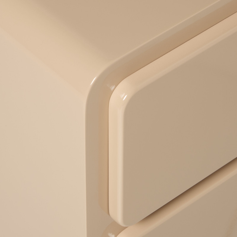 Kastje hoogglans 3ldn - beige - 40x31x56 cm