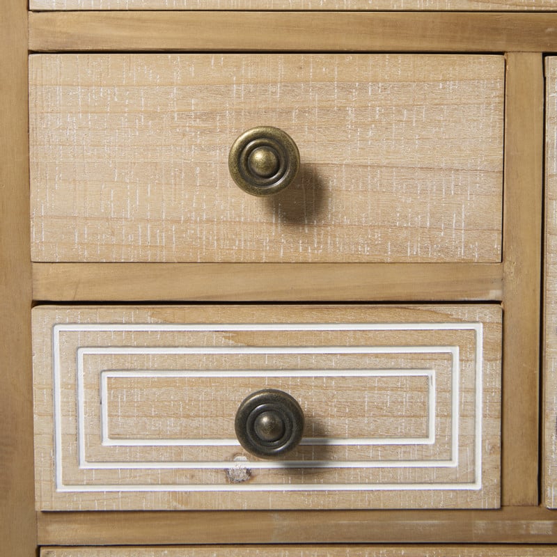 Ladekast Variée met 8 laden - bruin/wit - 72x60x37 cm