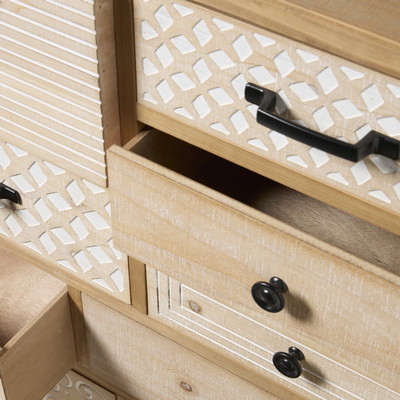 Ladekast Variée met 9 laden - bruin/wit - 83x70x37 cm