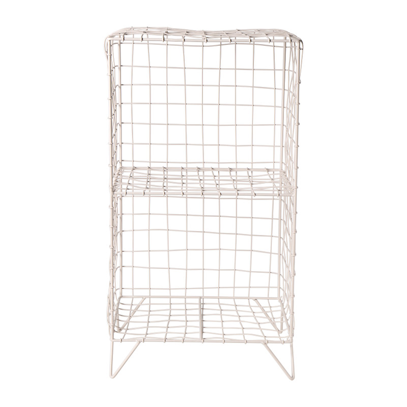 Nachtkastje wire - beige - 65x35x30 cm