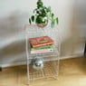 Nachtkastje wire - beige - 65x35x30 cm