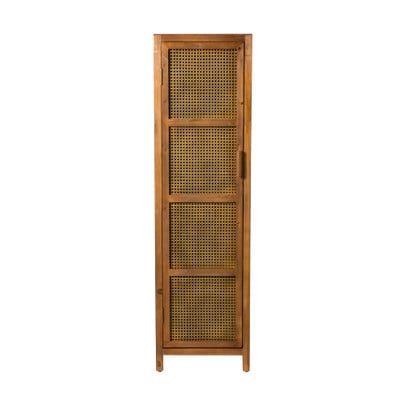 Webbing kast smal Bandung - bruin - 160.5x45x40.5 cm