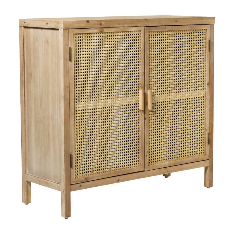 Kast webbing Lombok laag - bruin - 94x100x40 cm