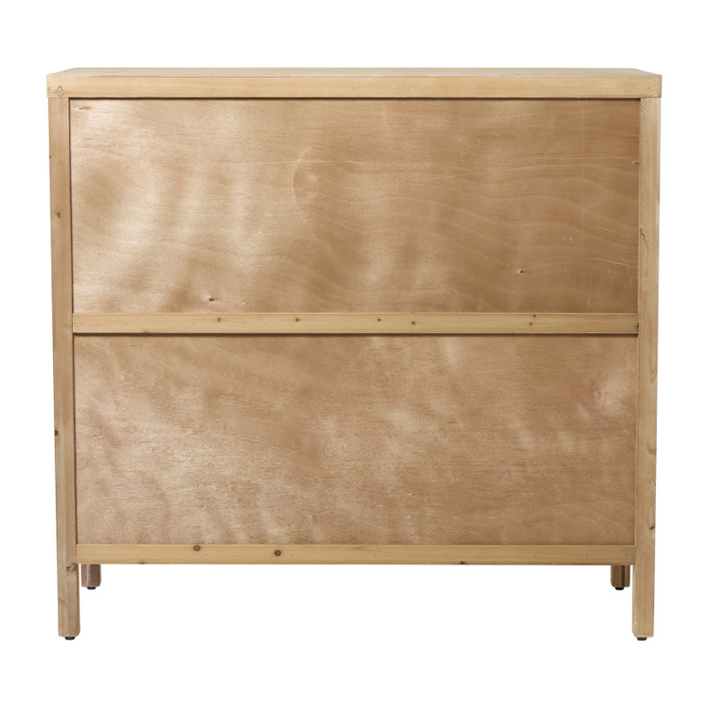 Kast webbing Lombok laag - bruin - 94x100x40 cm