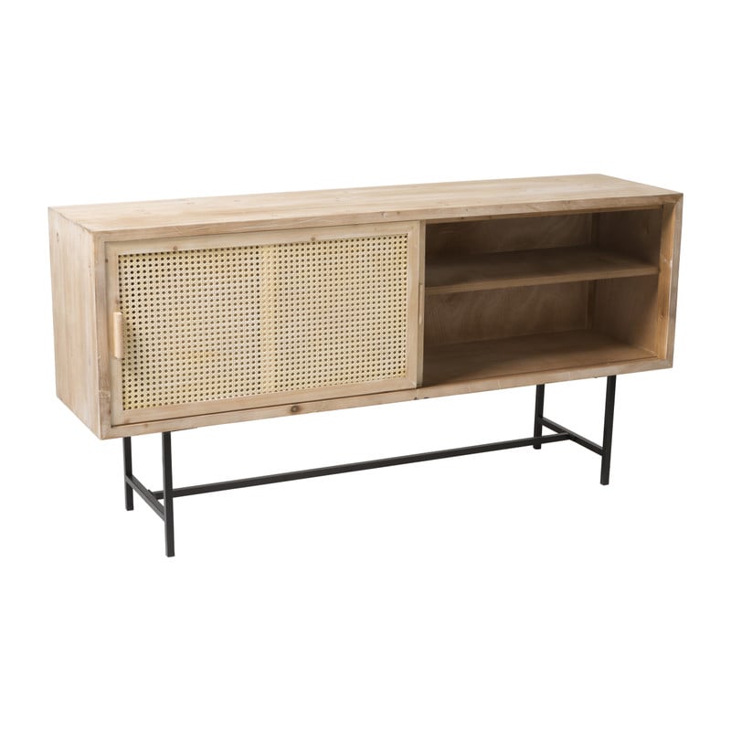 Webbing dressoir - metalen poten - 160x42x80 cm