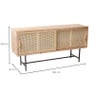 Webbing dressoir - metalen poten - 160x42x80 cm