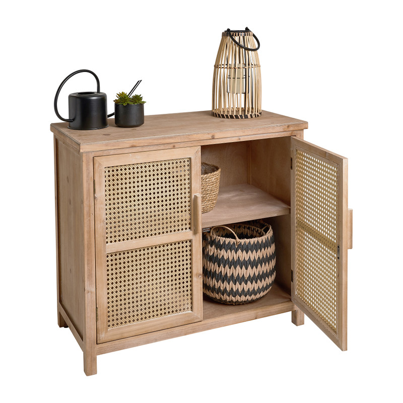 Webbing kast Bandung - naturel - 72x80.5x39 cm