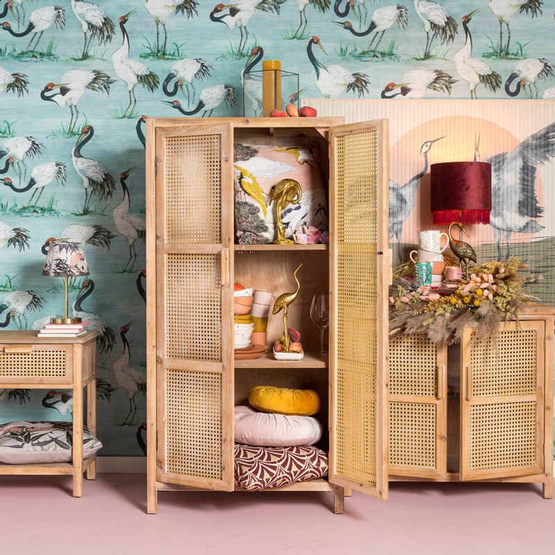 Webbing kast Bandung - naturel - 72x80.5x39 cm