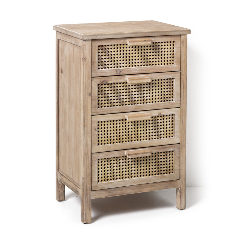 Webbing ladekast bandung - naturel - 48x36x76 cm